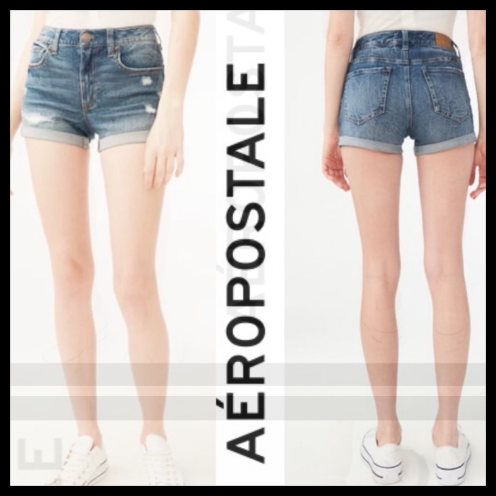 BNWT Aeropostale Flex Effects High Rise Shorts - Picture 3 of 7